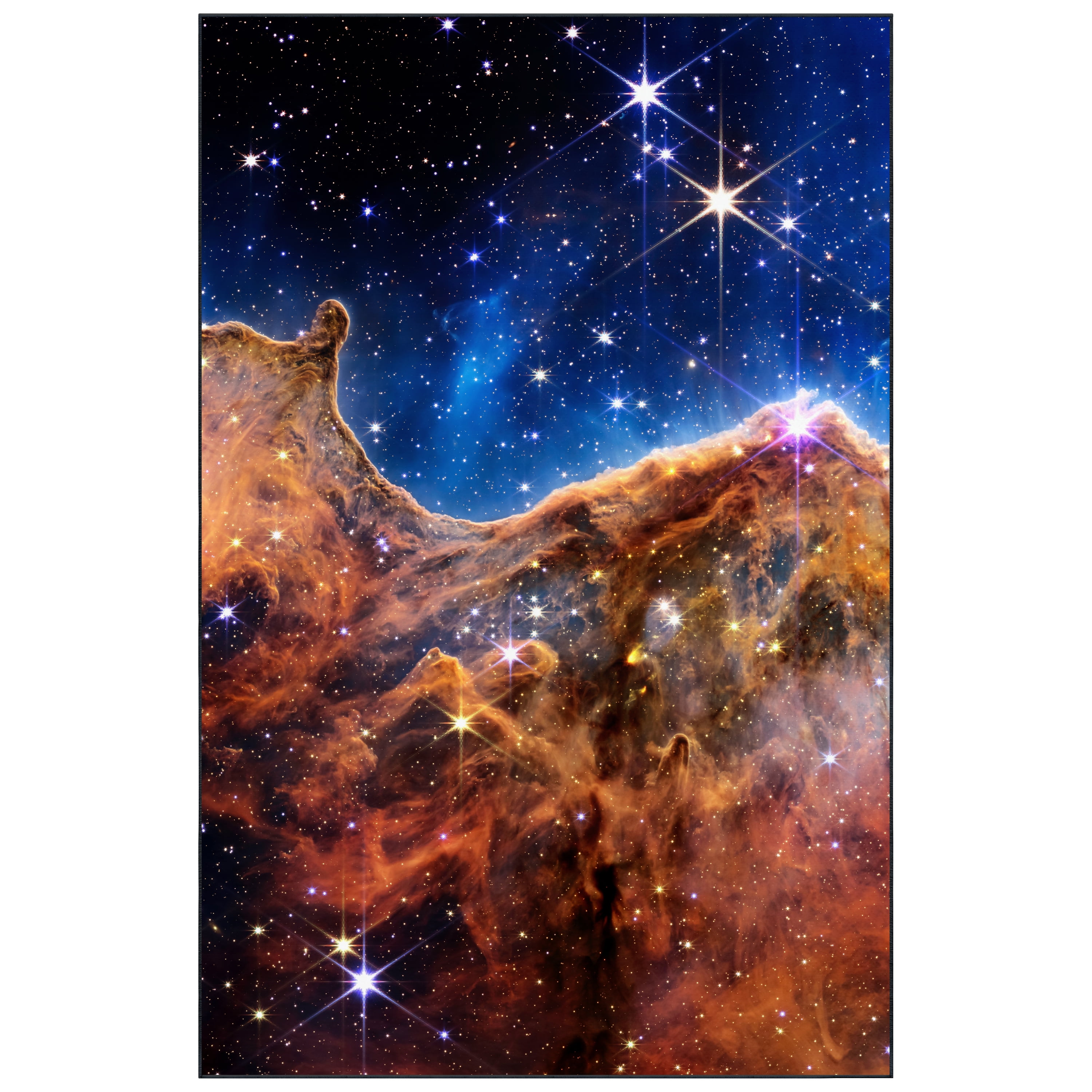 The James Webb Space Telescope Washable Art Area Rug size 5'x8', Power-loomed, Heavenly Softness with Non-Slipping Backing