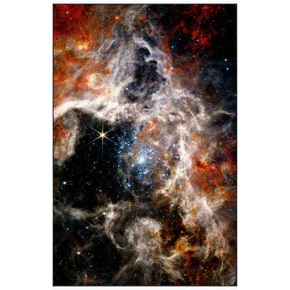 The James Webb Space Telescope Washable Art Area Rug size 5'x8', Power-loomed, Heavenly Softness with Non-Slipping Backing