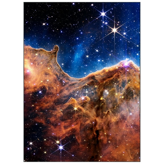The James Webb Space Telescope Washable Art Area Rug size 8'x10', Power-loomed, Heavenly Softness with Non-Slipping Backing