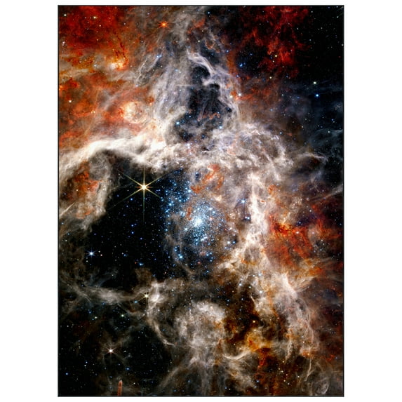 The James Webb Space Telescope Washable Art Area Rug size 8'x10', Power-loomed, Heavenly Softness with Non-Slipping Backing