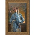 thumbnail image 1 of The Japanese Parisian 24x18 Gold Ornate Wood Framed Canvas Art by Alfred Stevens, 1 of 2