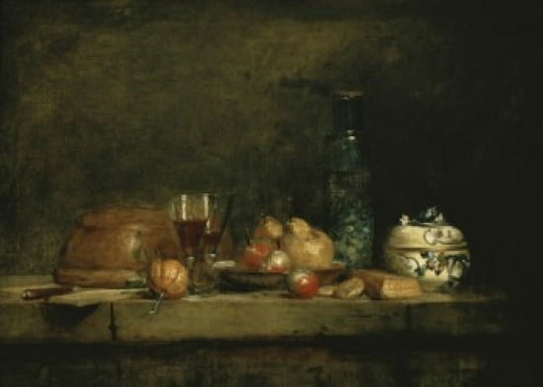 The Jar of Olives Jean-SimÔø?on Chardin (1699-1779 French) Musee du Louvre Paris Canvas Art - Jean-Simon Chardin (18 x 24)