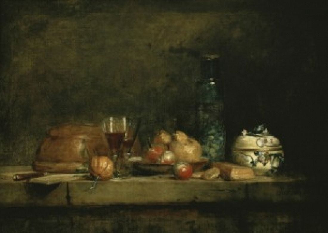 The Jar of Olives Jean-Simon Chardin (1699-1779 French) Musee du Louvre Paris Canvas Art - Jean-Simon Chardin (24 x 36)