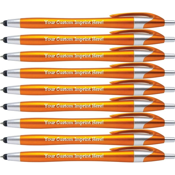 The JayLyn Ballpoint Pen with Stylus Tip. Click action Custom Personalized Black writing ink. Full color Printed Name pens Office Your Logo/Message FREE PRZONALIZATION - 12 Qty