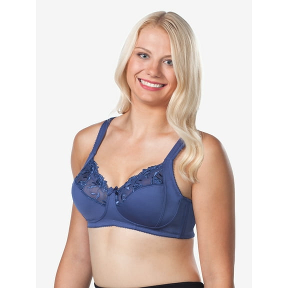 Leading Lady, The Jayne, Lace Smooth Cup Bra, Wireless Support, Full Coverage, Soft Fabric, Scoop Back, Adjustabe (Women's & Women's Plus)