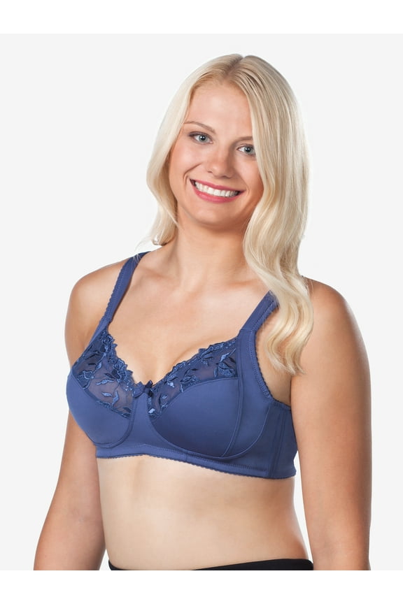 , The Jayne, Lace Smooth Cup Bra, Wireless Support, Full Coverage, Soft Fabric, Scoop Back, Adjustabe (Women's & Women's Plus)