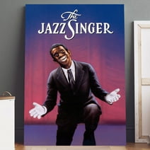 The Jazz Singer Movie Poster Printed on Canvas (12" x 16") Wall Art - High Quality Print, Ready to Hang - For Home Theater, Living Room, Bedroom Decor