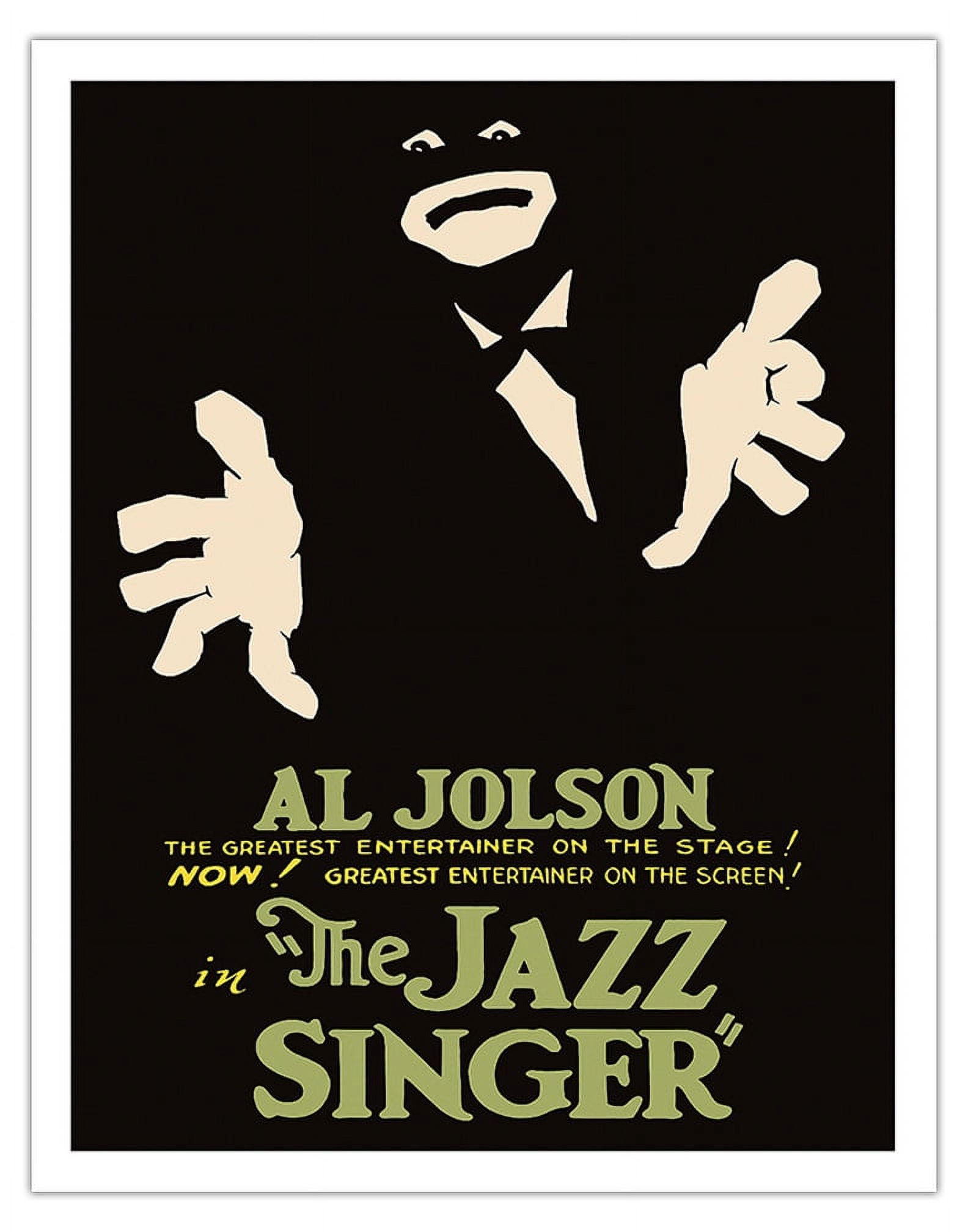 The Jazz Singer - Starring Al Jolson \u0026 May McAvoy - Vintage Film Movie  Poster c.1927 - Master Art Print (Unframed) 9in x 12in - Walmart.com, image size:1584x2016