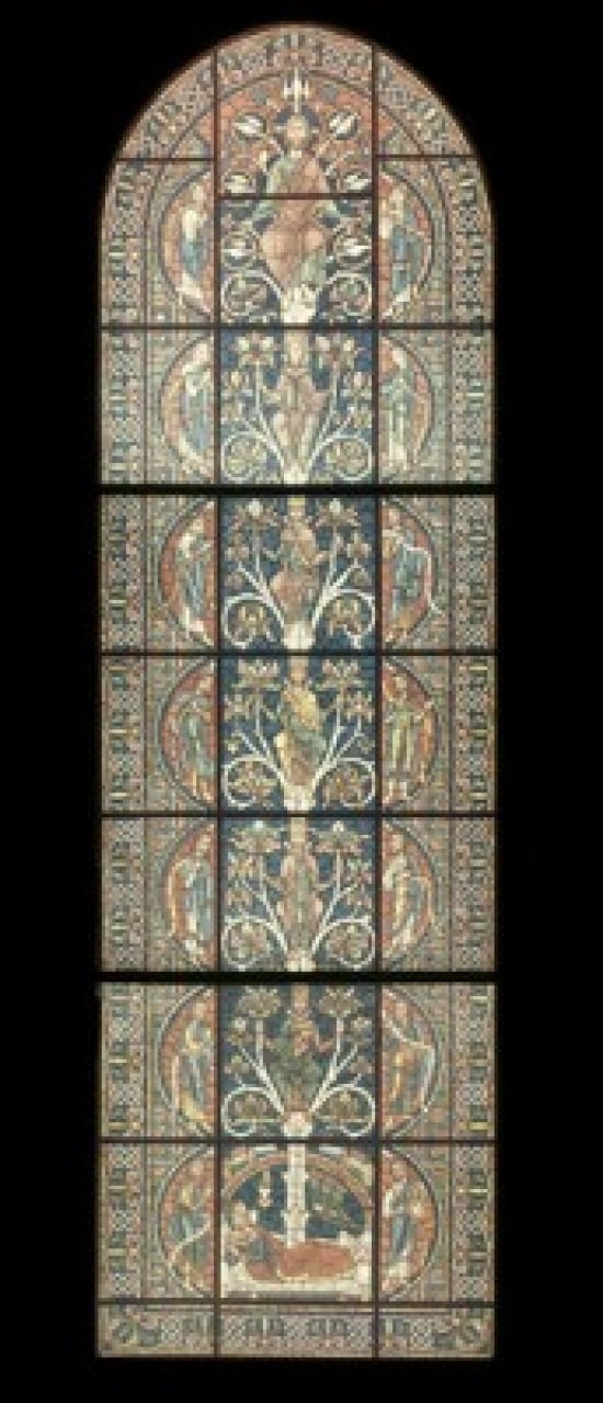 The Jesse Tree 12th Century Stained Glass Chartres Cathedral France Canvas Art -  (18 x 24)