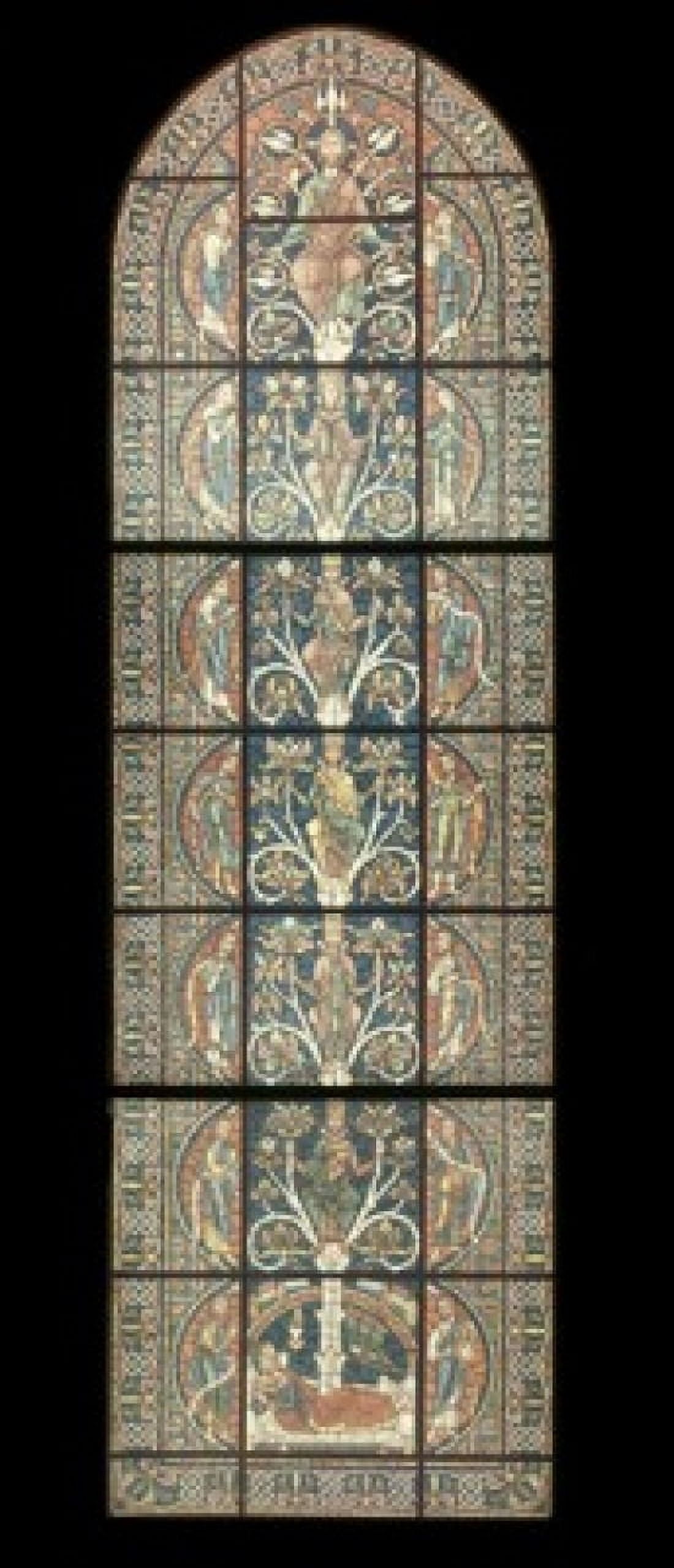 The Jesse Tree 12th Century Stained Glass Chartres Cathedral France Canvas Art -  (24 x 36)