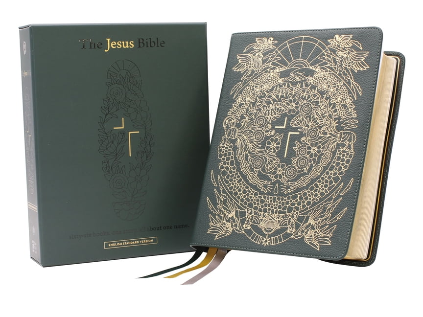 The Jesus Bible Artist Edition, Esv, Genuine Leather, Calfskin, Green, Limited Edition, (Hardcover)
