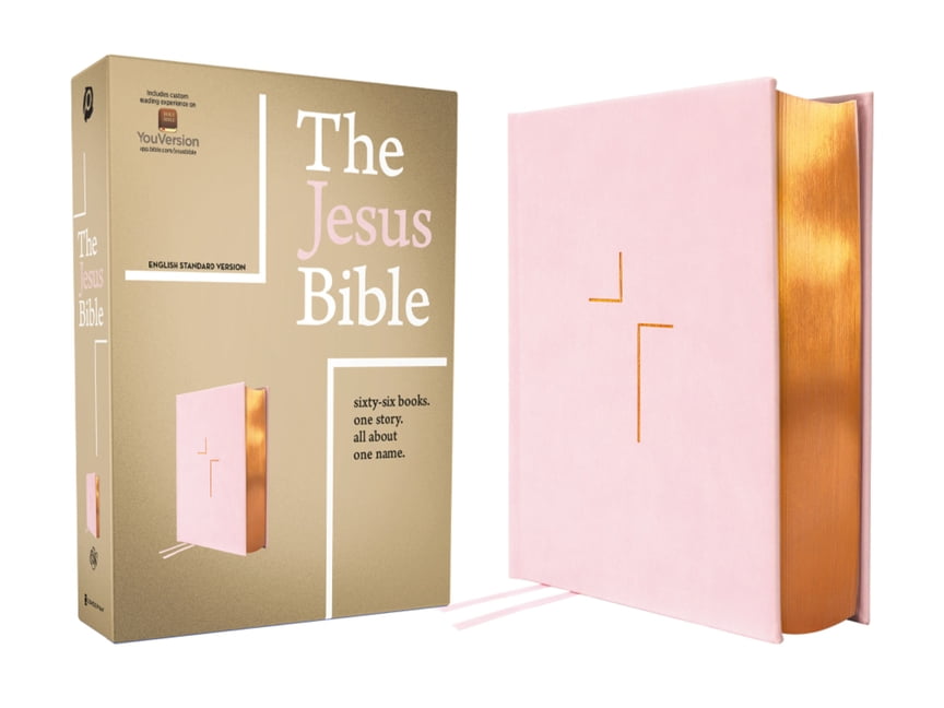 The Jesus Bible, ESV Edition, Leathersoft Over Board, Pink, (Hardcover)