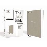 The Jesus Bible, NIV Edition, Cloth Over Board, Gray Linen, Comfort Print, Hardcover