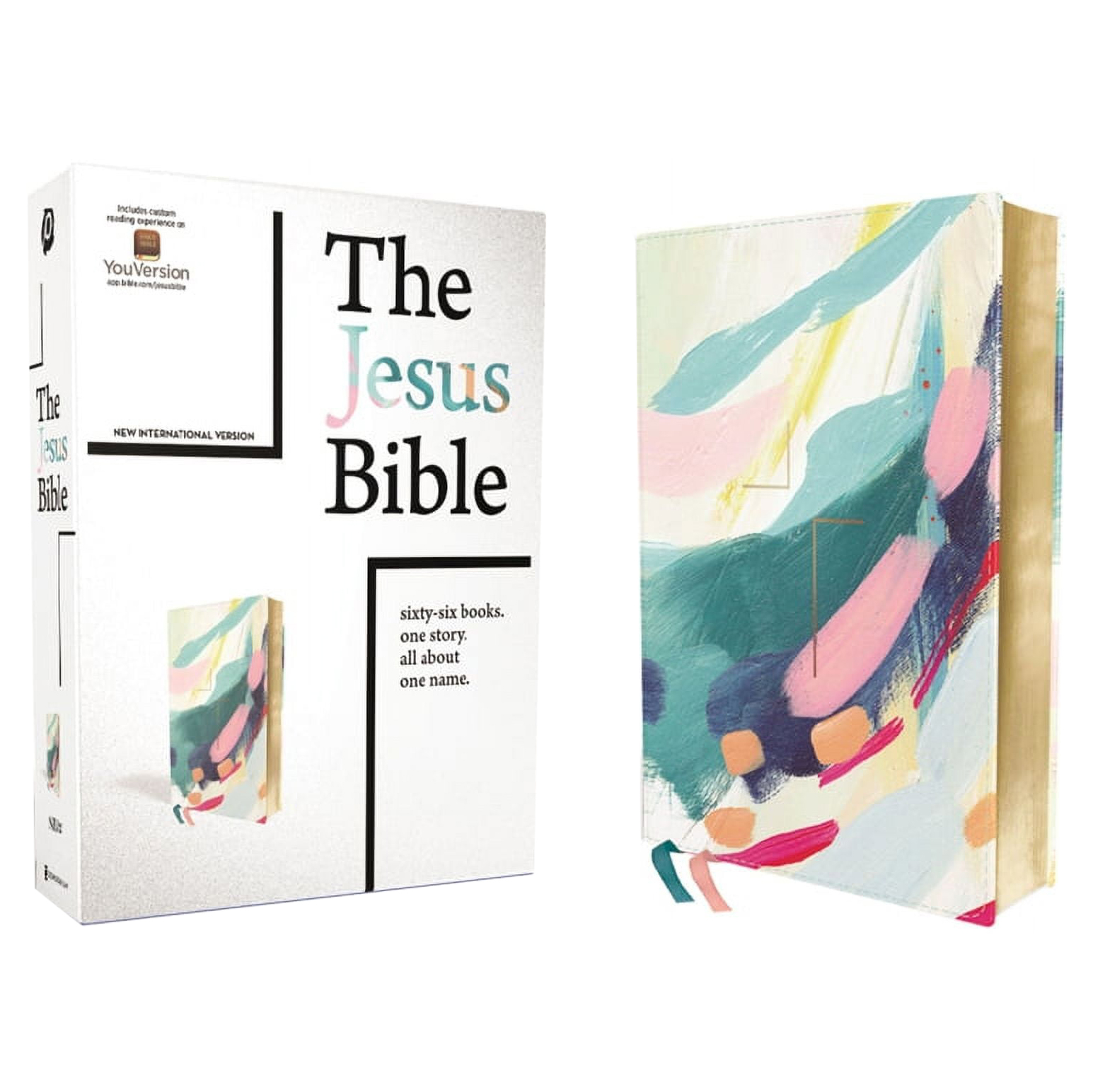 PASSION; LOUIE GIGLIO; ZONDERVAN The Jesus Bible, NIV Edition, Leathersoft, Multi-Color/Teal, Comfort Print, (Hardcover)