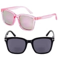 thumbnail image 1 of "The Jet Setter" 2 Pair of Women's Fashion Bifocal Reading Sunglasses - Black/Glacier Pink - 3.00, 1 of 6