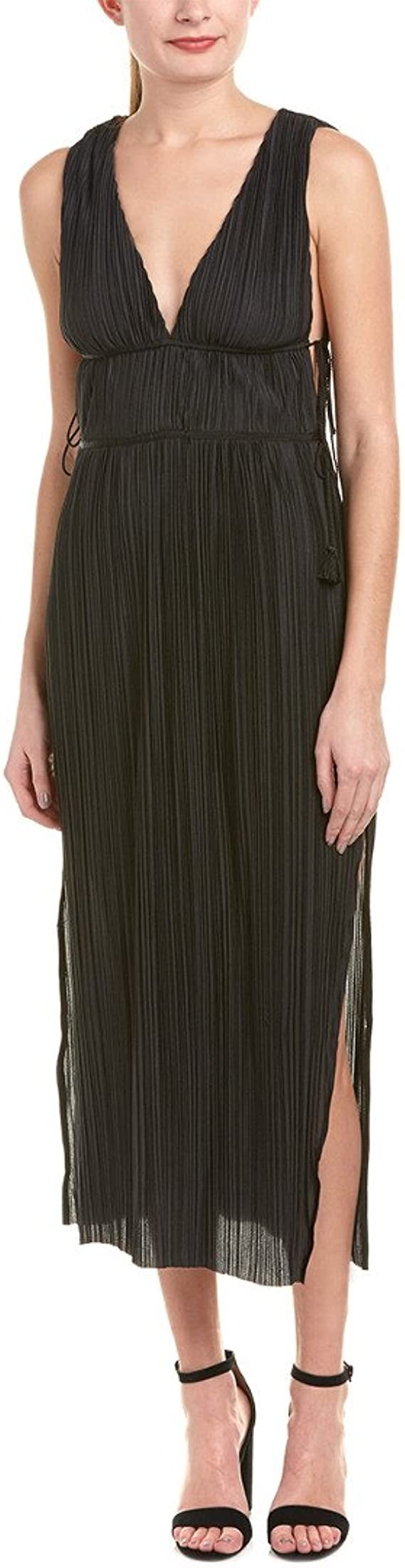 knitted pleated midi dress Taupe Ribbed Knit Maxi Dress