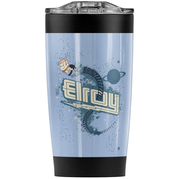 The Jetsons/Buz Elroy Stainless Steel Tumbler 20 oz Coffee Travel Mug/Cup, Vacuum Insulated & Double Wall with Leakproof Sliding Lid | Great for Hot Drinks and Cold Beverages