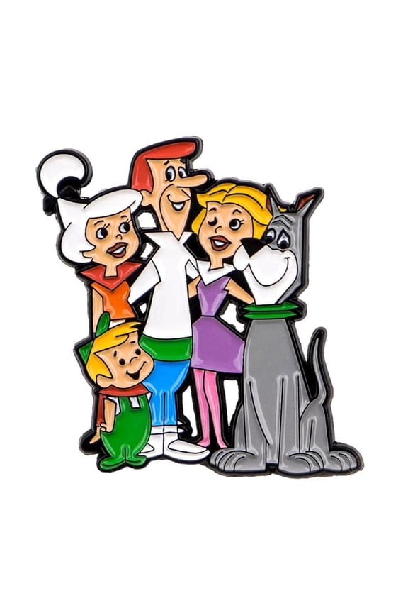 The Jetsons Cartoon Family Group Metal with Enamel Finish 1.5 in Tall Pin