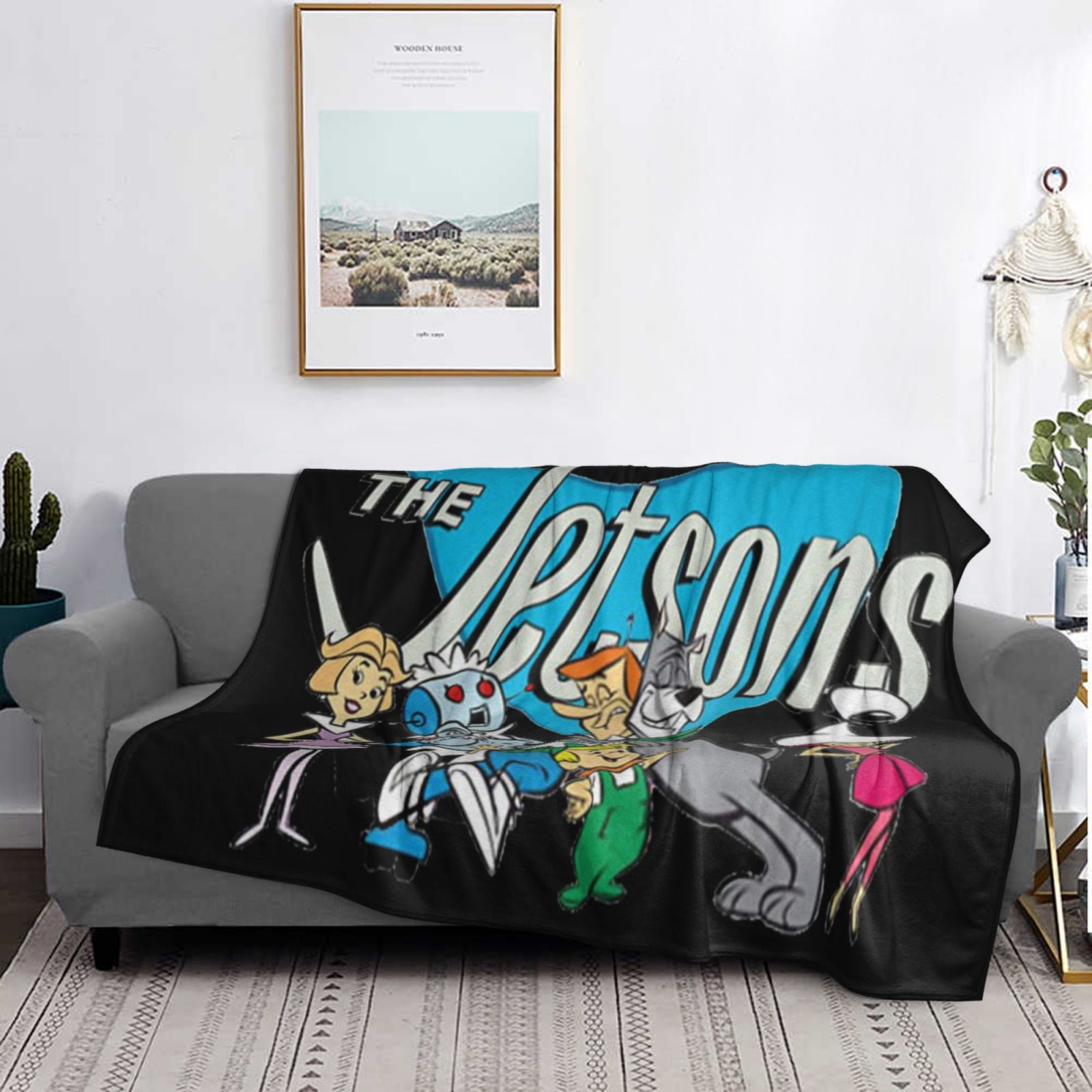 The Jetsons Flannel Blanket Funny UltraSoft Micro Warm Throw Blanket