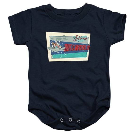 The Jetsons Out Of This World Unisex Infant Snap Suit for Baby (24 Months) Navy