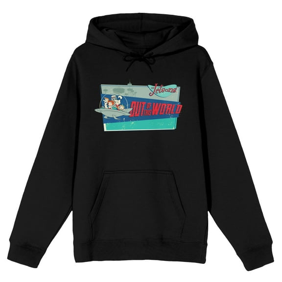 The Jetsons Out of This World Men's Black Graphic Hoodie-Large