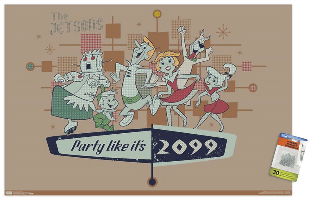 The Jetsons - Party Wall Poster with Pushpins, 22.375" x 34"