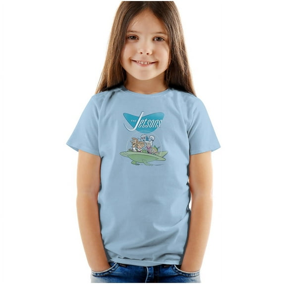 The Jetsons Ship Kids T Shirt (2) for Youth Toddler Boys and Girls, Light Blue