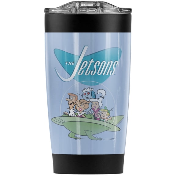 The Jetsons/Ship Stainless Steel Tumbler 20 oz Coffee Travel Mug/Cup, Vacuum Insulated & Double Wall with Leakproof Sliding Lid | Great for Hot Drinks and Cold Beverages