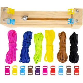 Tohuu Paracord Jig Wooden Paracord Bracelets Kit with 2 Clips Bracelet  Maker DIY Rope Braiding Device Creativity Weaving Kit Braided Rope Knot  Adjustable for Braiding Bracelet fitting 