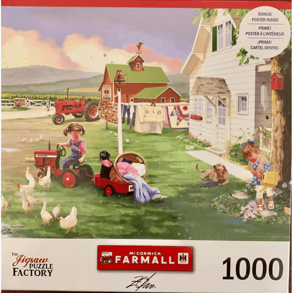 Farmall Tractor Country Chores 1000-Piece Jigsaw Puzzle for Adults
