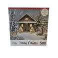 thumbnail image 1 of The Jigsaw Puzzle Factory Holiday Collection: Log Cabin Themed 500-Piece Puzzle, 1 of 5