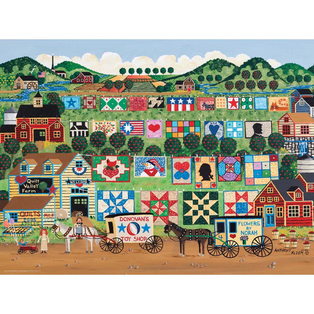 The Jigsaw Puzzle Factory Quilt Valley Farm Jigsaw Puzzle