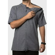 The Jim - Mens Post Surgery Zipper Adaptive Tee for Easy Dressing