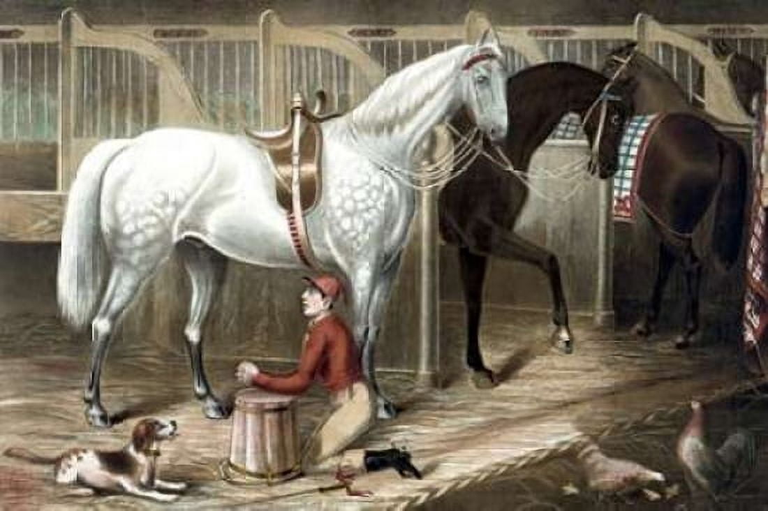 The Jockeys prayer Canvas Art - Rae Smith (12 x 18)