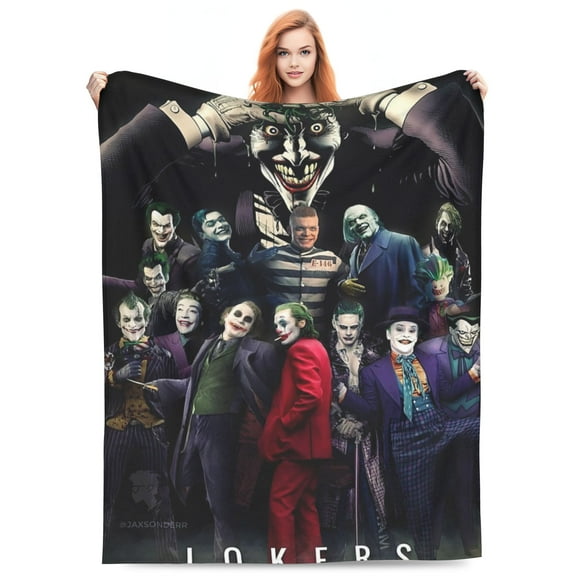 The Joker Blanket Super Soft Flannel Blanket Throw Lightweight Sofa Throw Blanket Warm Comfortable Bed Blankets for Bedroom Living Room Car, 40"x30"