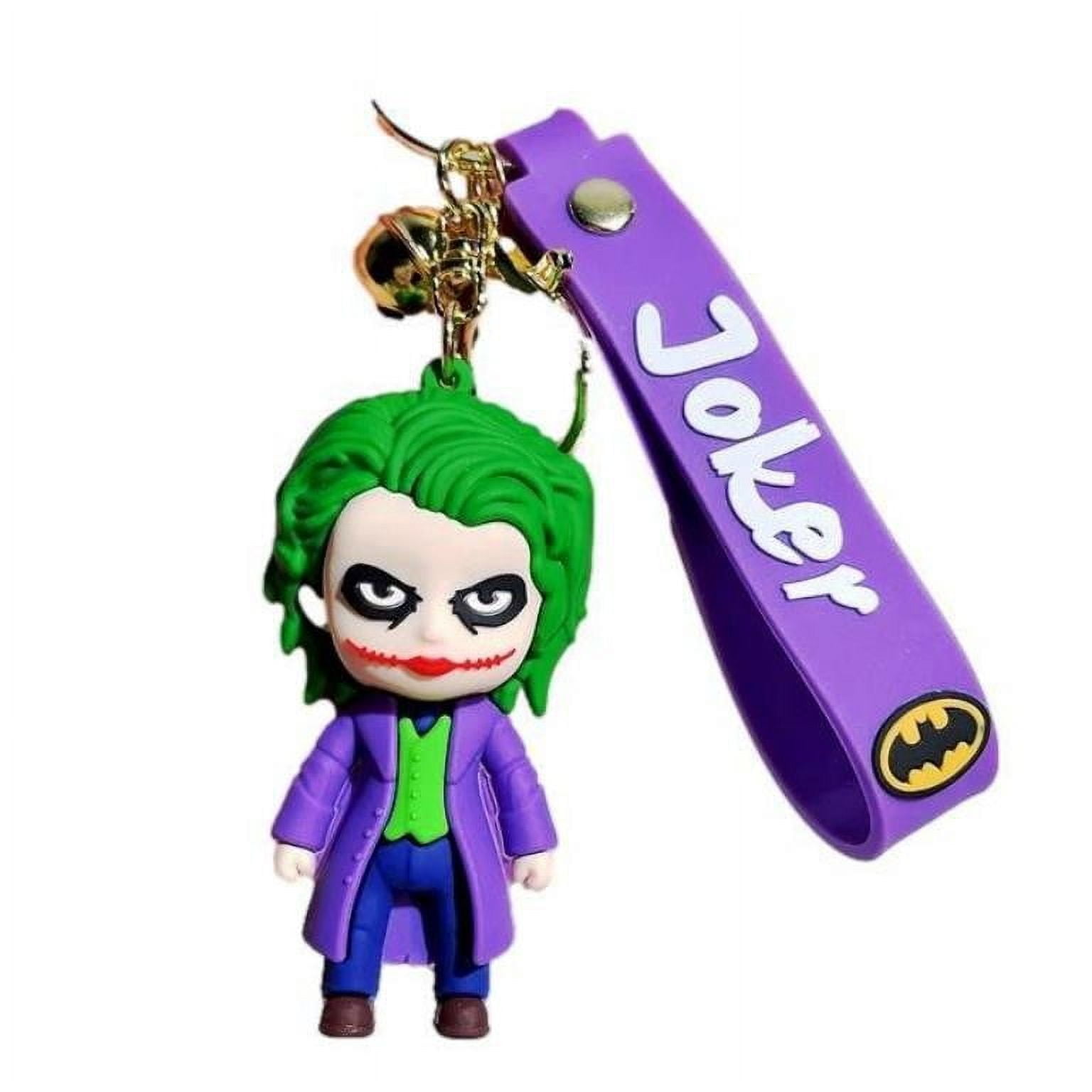 The Joker Character Themed Silicone 3D Charm Keychain Keyring