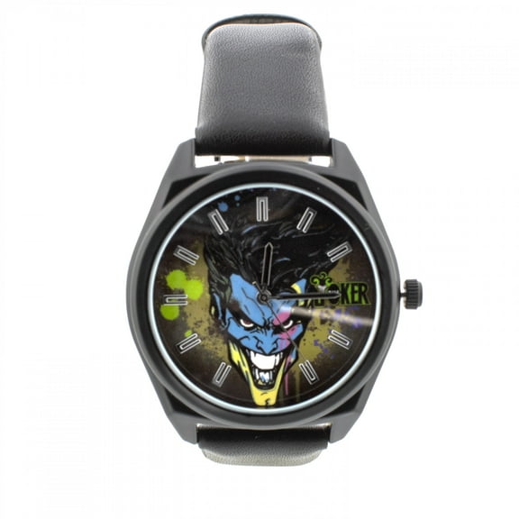 The Joker Paint Splatter Analog Watch