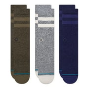 Stance Unisex Socks 3-Pack - The Joven, Logo, Stripes, Crew Socks Grey/Blue/Green 38-42