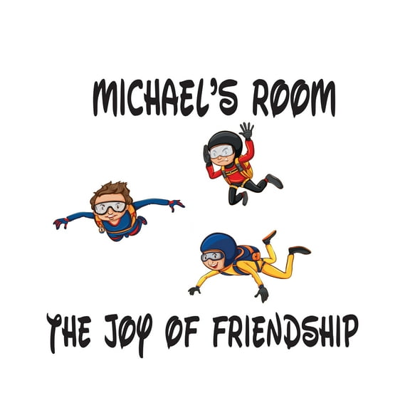 The Joy of Friendship Customised Name Wall Decal - Vinyl Wall Decal -Quotes and Sayings Art Decor - Peel and Stick Wall Decals- kids room Wall Art-Size :10" x 9".