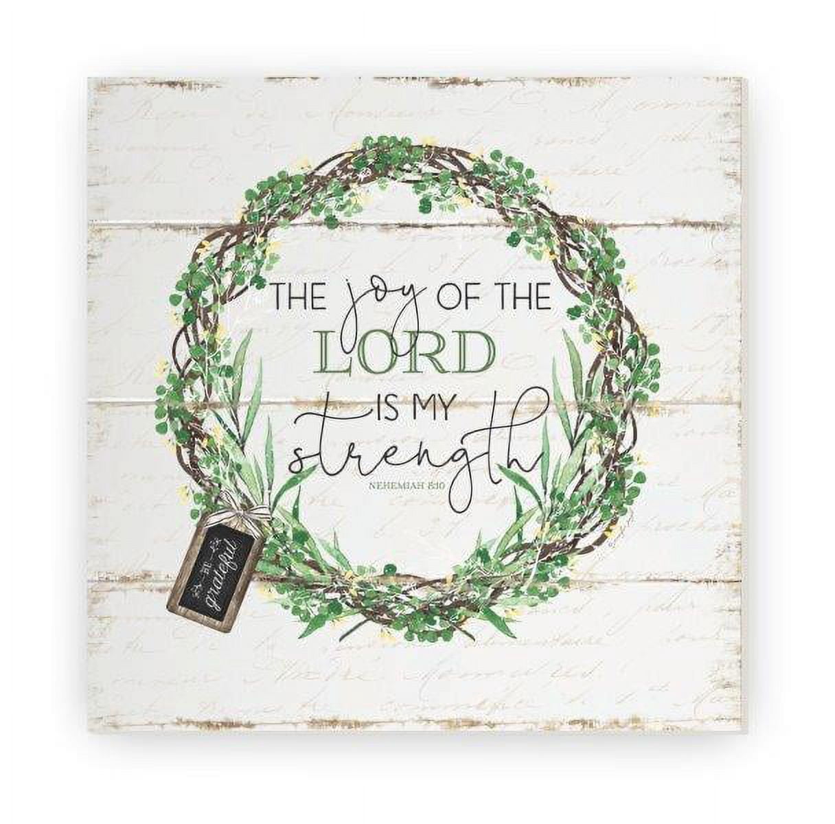 The Joy Of The Lord Is My Strength Rustic Wood Wall Sign 12x12 ...