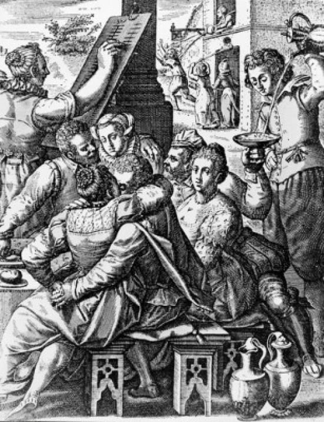 The Joyful Life of the Renaissance by Jan I Sadeler engraving 1550-1600 Canvas Art - Jan I Sadeler (18 x 24)