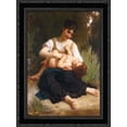 thumbnail image 1 of The Joys of Motherhood (Girl Tickling a Child) 19x24 Black Ornate Wood Framed Canvas Art by Bouguereau, William Adolphe, 1 of 2