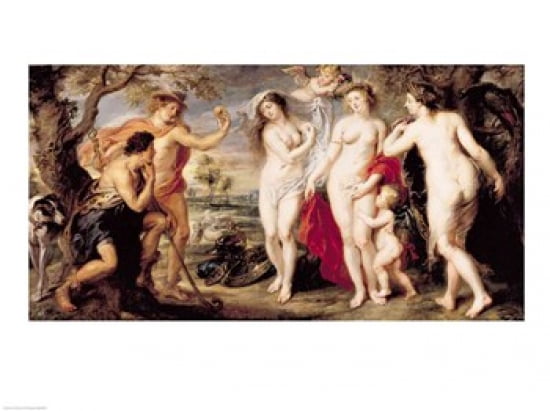 The Judgement of Paris 1639 Canvas Art - Peter Paul Rubens (24 x 18)