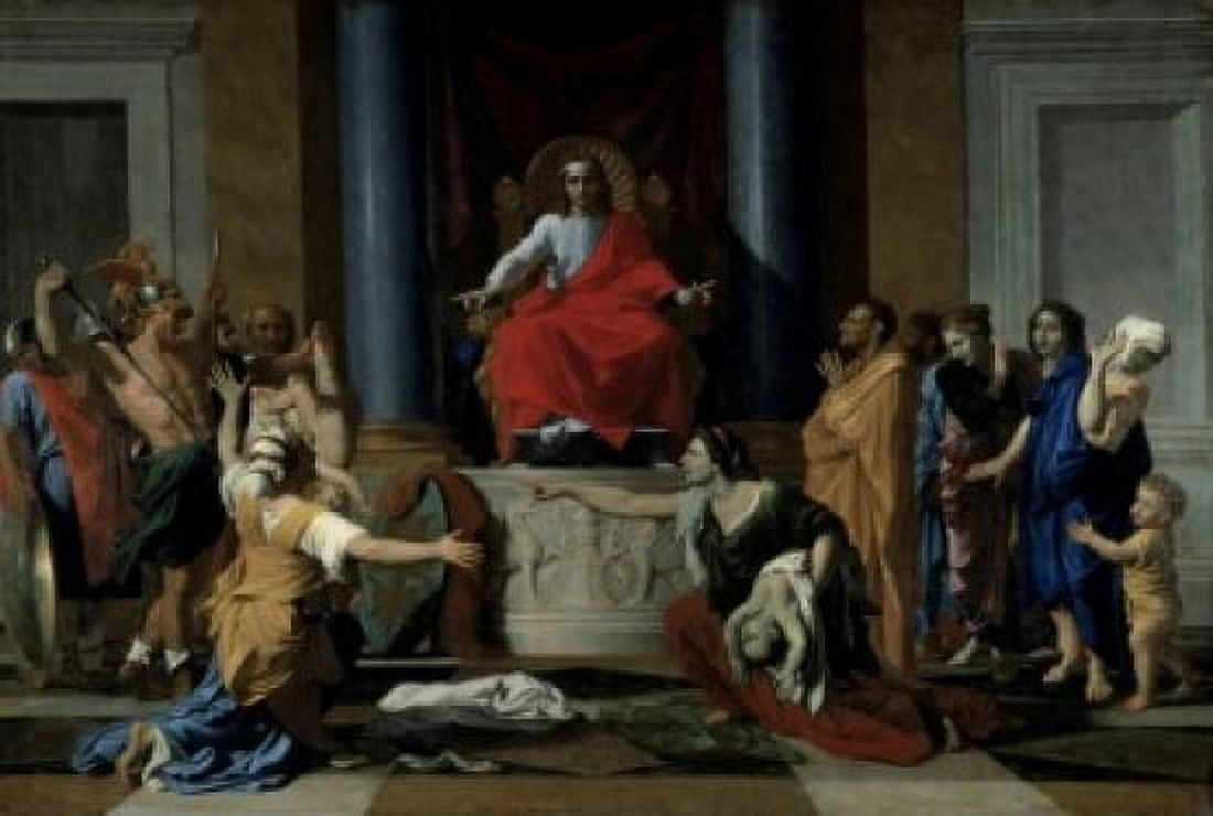 The Judgement of Solomon Nicolas Poussin (1594-1665French) Musee Du Louvre Paris Canvas Art - Nicolas Poussin (18 x 24)