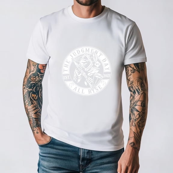 The Judgment Day Est 2022 Retro Graphic Bold Statement Style Unisex T-Shirt, for men & women, up to size 5XL.