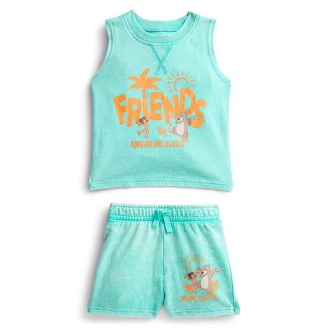 Disney The Jungle Book Baby Boys Sleeveless Graphic Tank Top and Shorts Set, 2-Piece, Sizes 0/3M-24M
