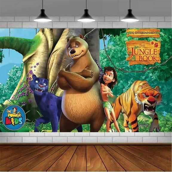 The Jungle Book Backdrop Banner Party Supplies Poster Movie Theme Background for Photography Birthday Decorations
