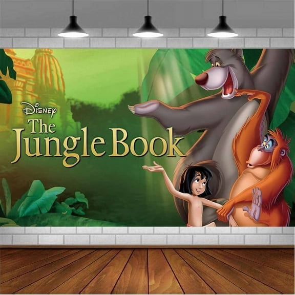 The Jungle Book Backdrop Banner Party Supplies Poster Movie Theme Background for Photography Birthday Decorations
