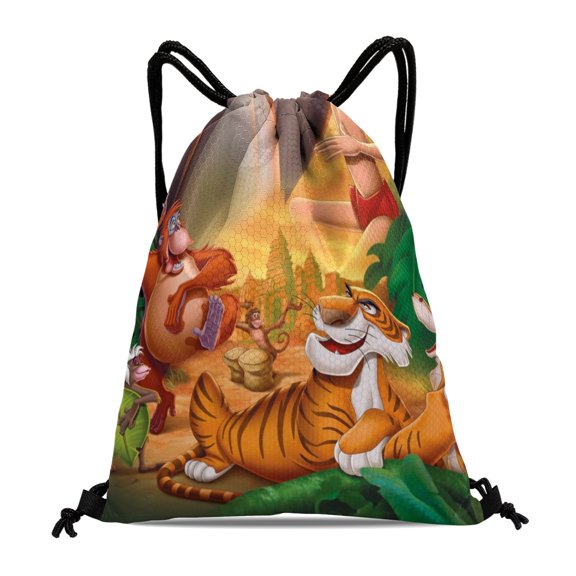 The Jungle Book Fitness Pack:Waterproof, suitable for hiking, yoga, swimming, travel, beach shopping, measuring 15.7*17.7 inches.