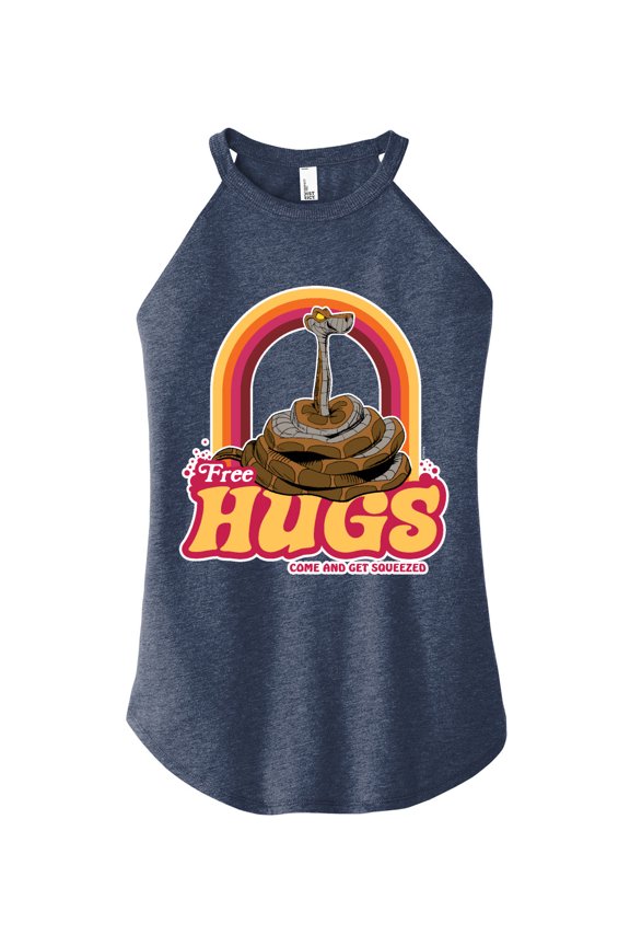 - Free Hugs - Juniors High Neck Tank Top
